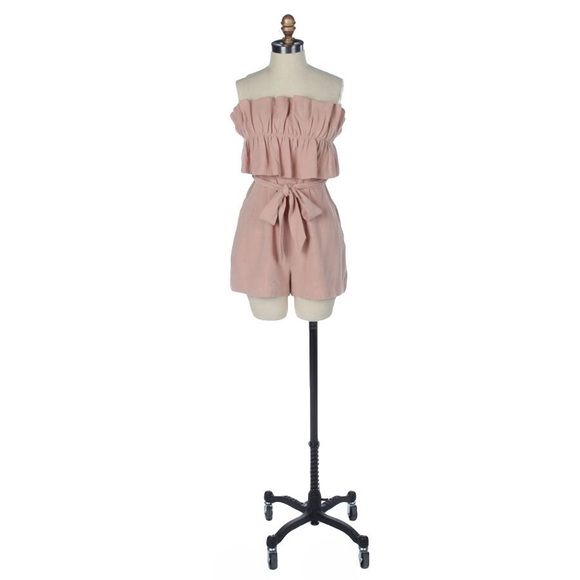 mittoshop Pants - Mittoshop Strapless Ruffle Romper